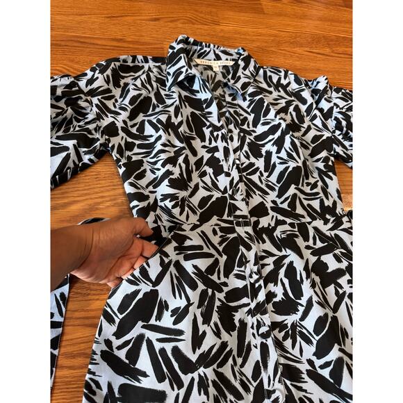 VERONICA BEARD blue mini Samy Printed Shirtdress size 4 - Picture 11 of 11